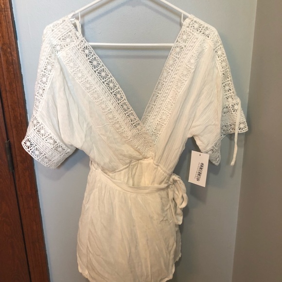 White Romper - Pink Lily “Where My Heart Is” NWT - Picture 2 of 5